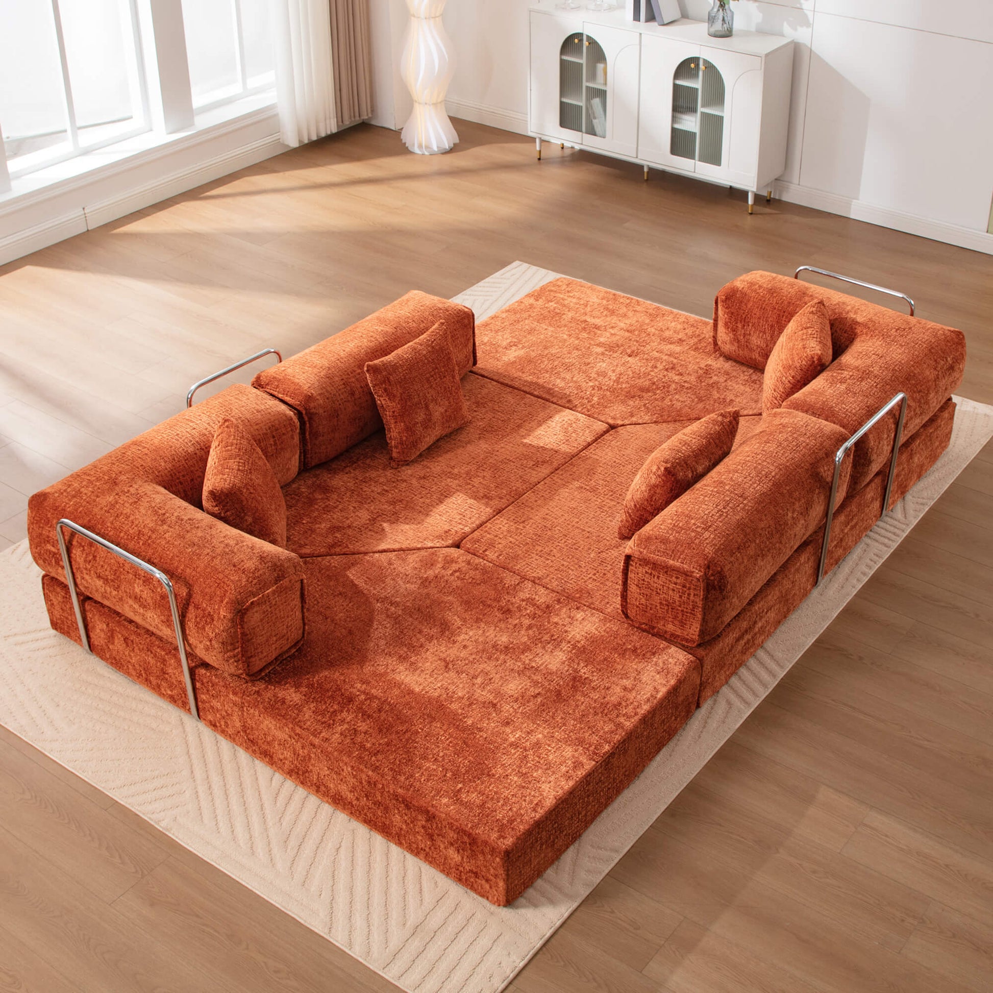 L-Shaped 106.3" W Modular Sectional Sofa Couch