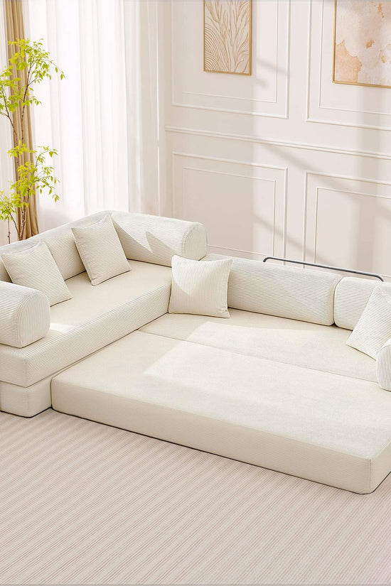 Combination Corner Sofa with High-Rebound Density Sponge