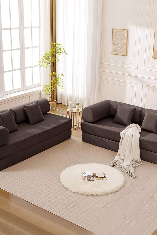 Combination Corner Sofa with High-Rebound Density Sponge