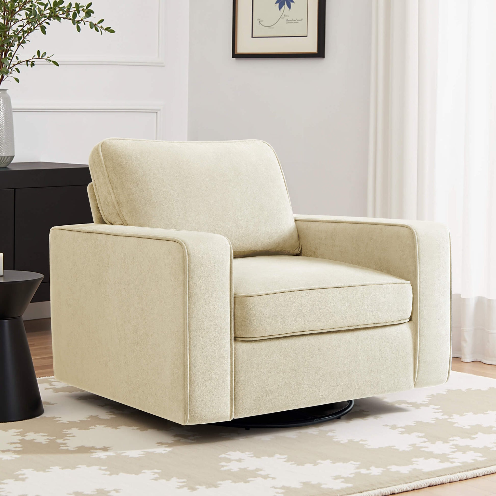 Modern Swivel Rotating Barrel Sofa Chair