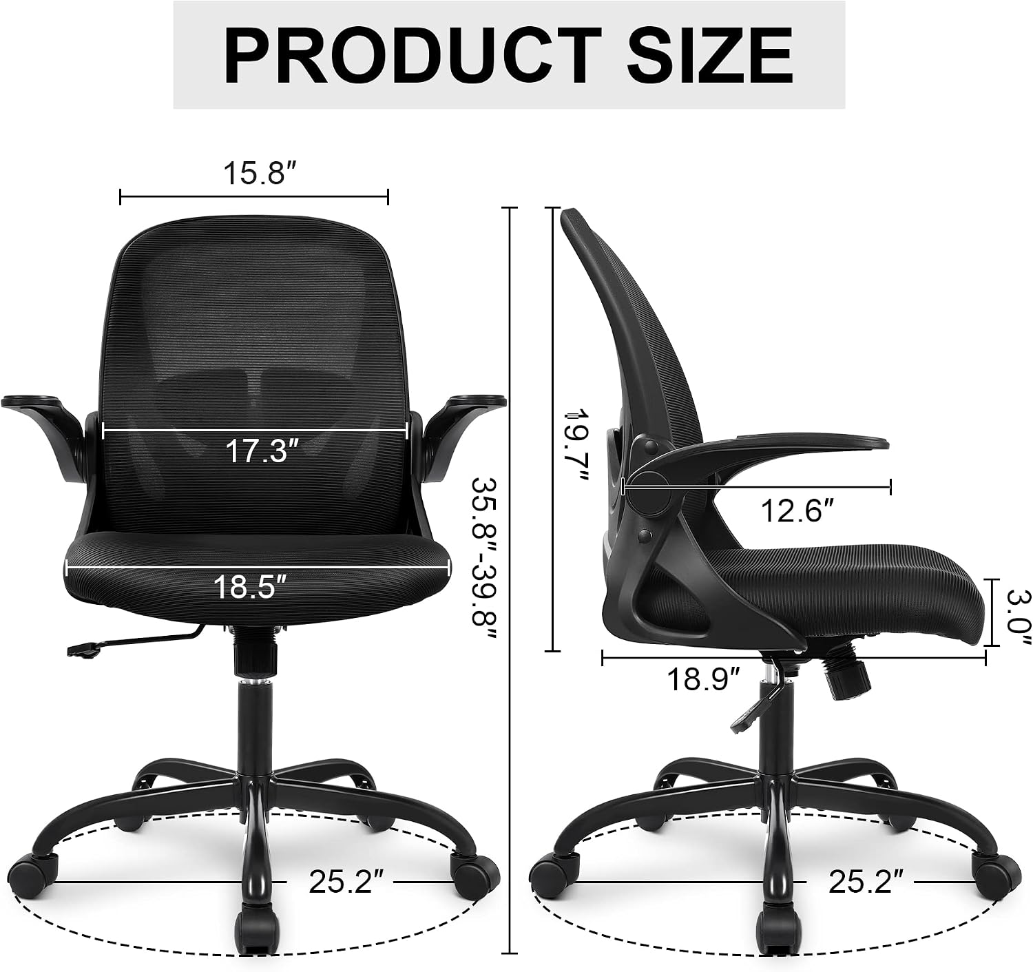 Ergonomischer Zeichenstuhl mit verstellbarem Fußring und hochklappbaren Armlehnen 934Z