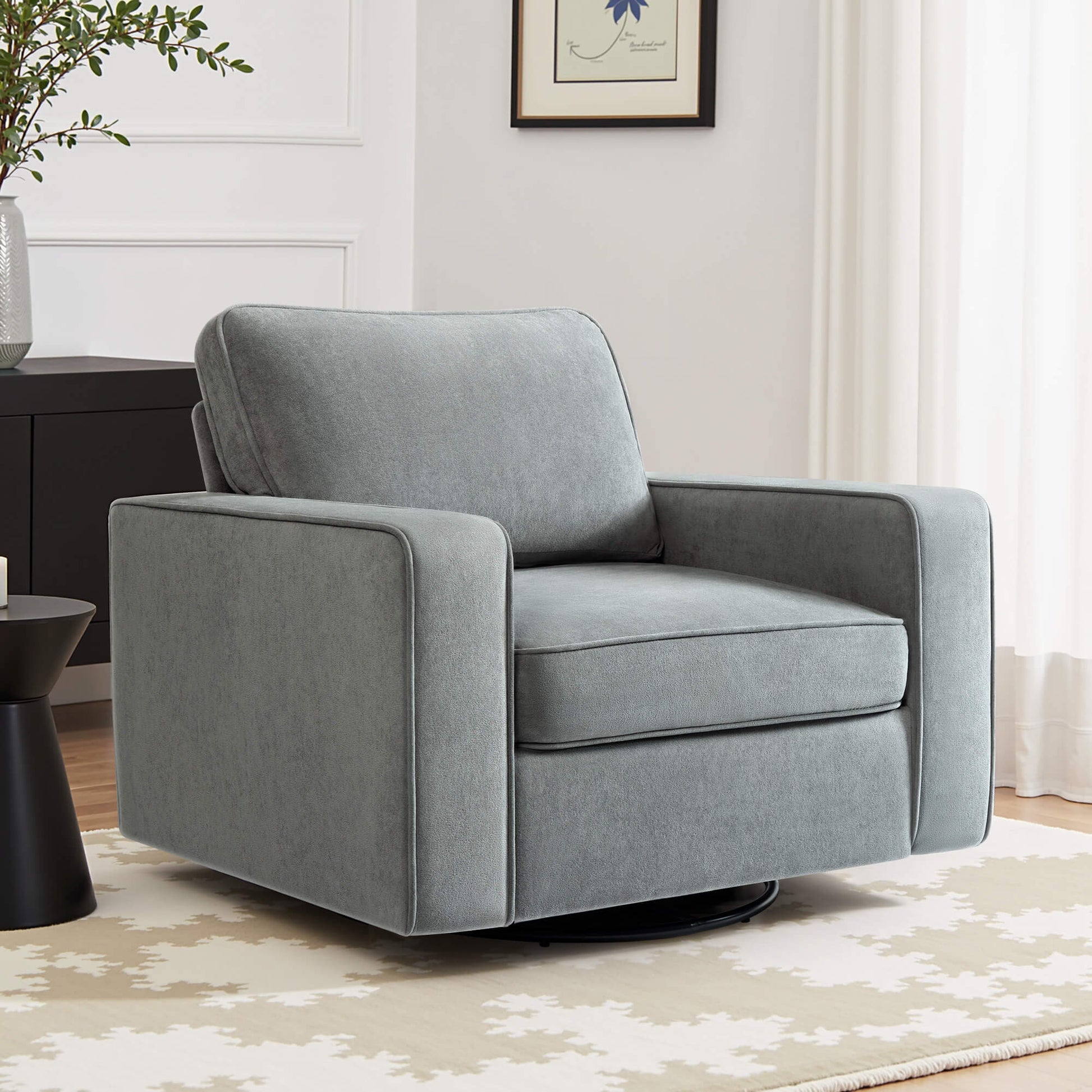 Modern Swivel Rotating Barrel Sofa Chair