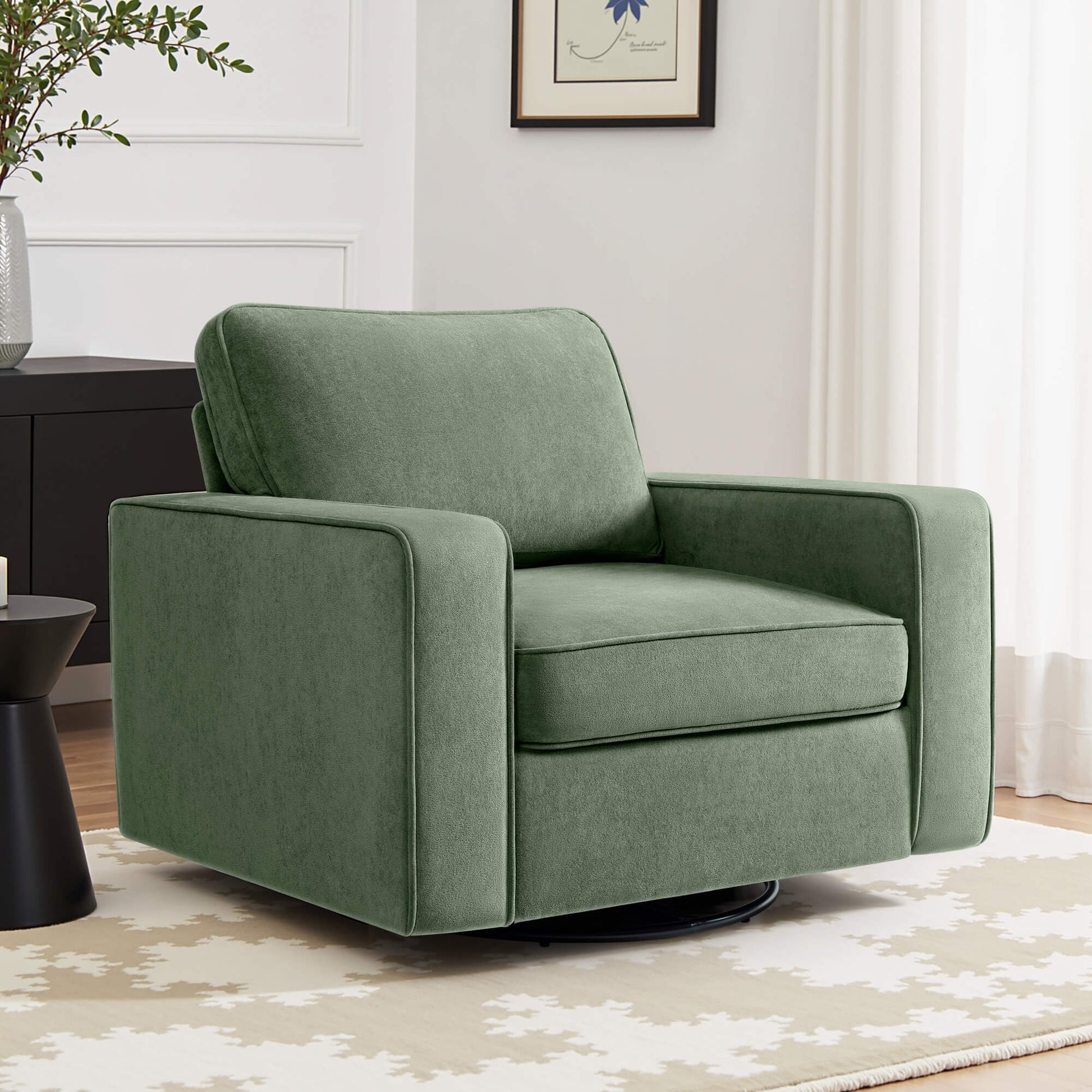 Modern Swivel Rotating Barrel Sofa Chair