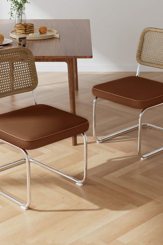 Natural Rattan Dining Chairs Set of 2