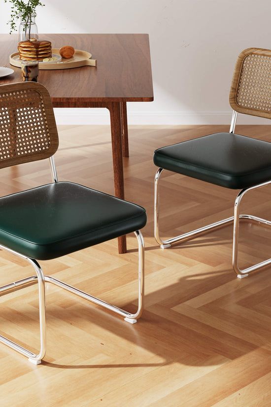 Natural Rattan Dining Chairs Set of 2