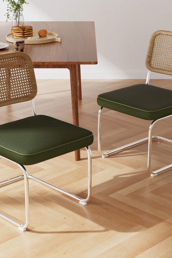 Natural Rattan Dining Chairs Set of 2