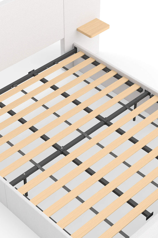 ModuNest Solid Wood Bed with Built-in Side Tables