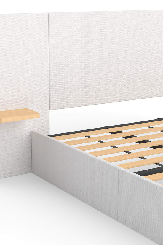 ModuNest Solid Wood Bed with Built-in Side Tables