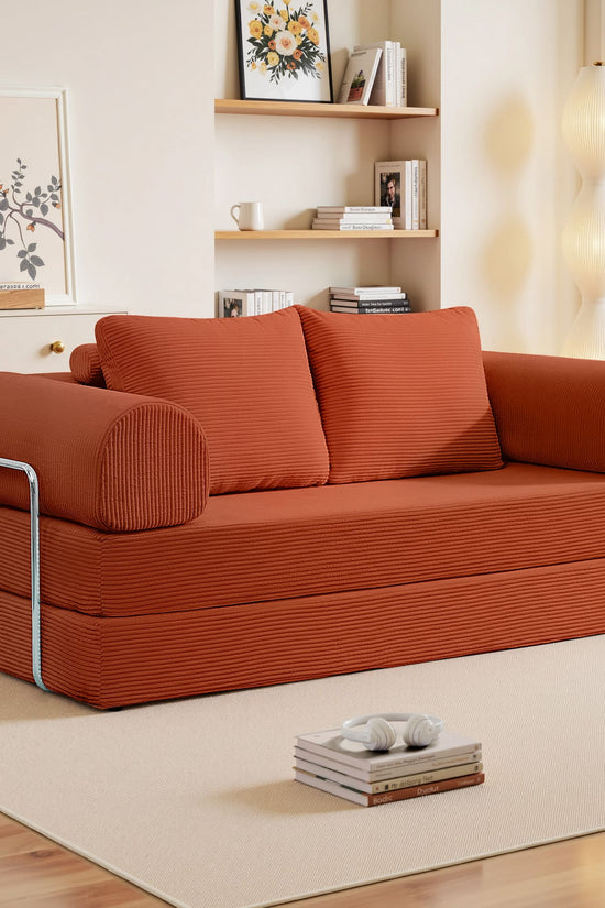 6-in-1 Combination Sponge Floor Sofa with Two Big Pillows