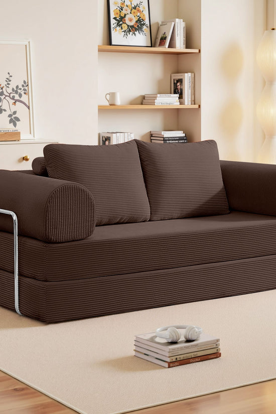 6-in-1 Combination Sponge Floor Sofa with Two Big Pillows