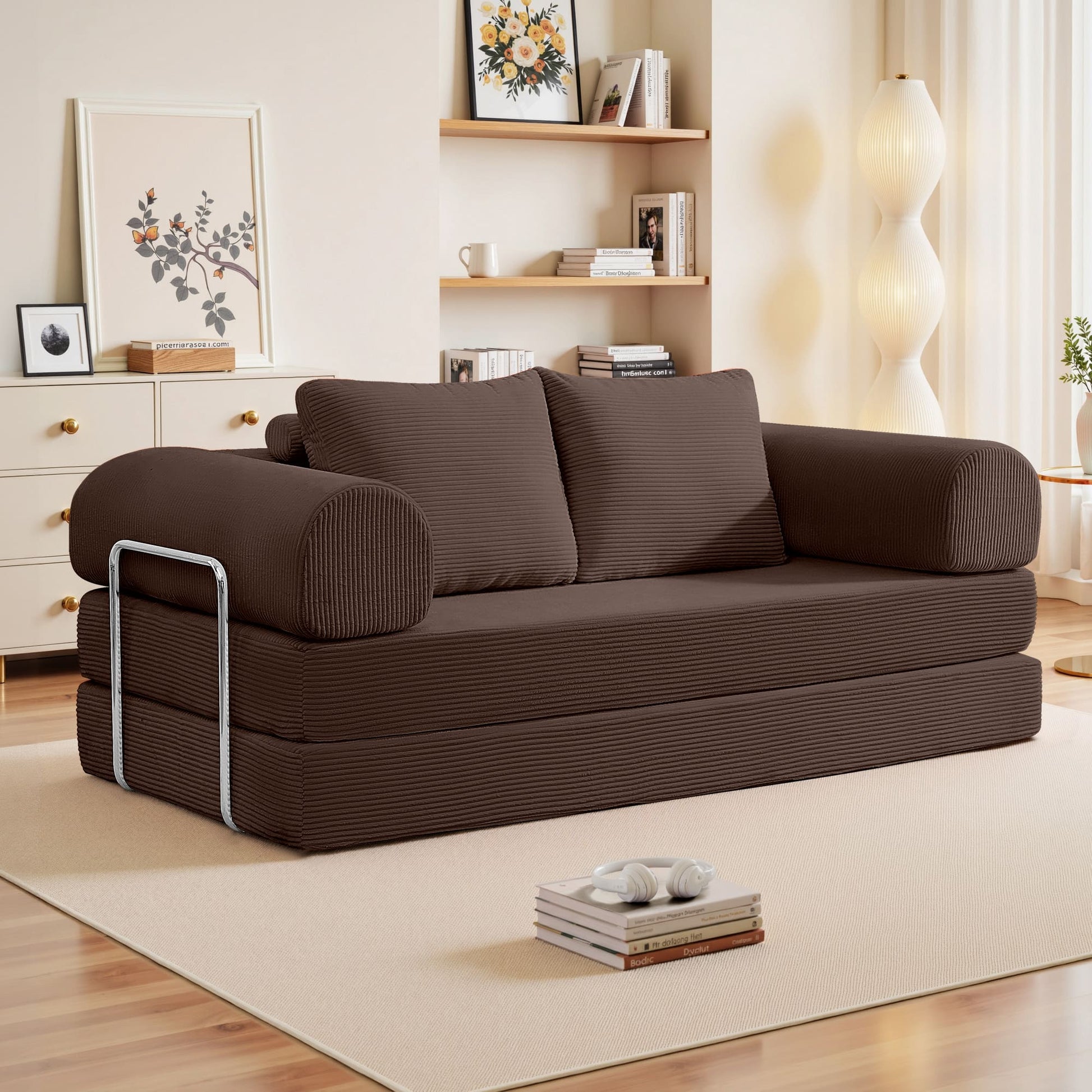 6-in-1 Combination Sponge Floor Sofa with Two Big Pillows