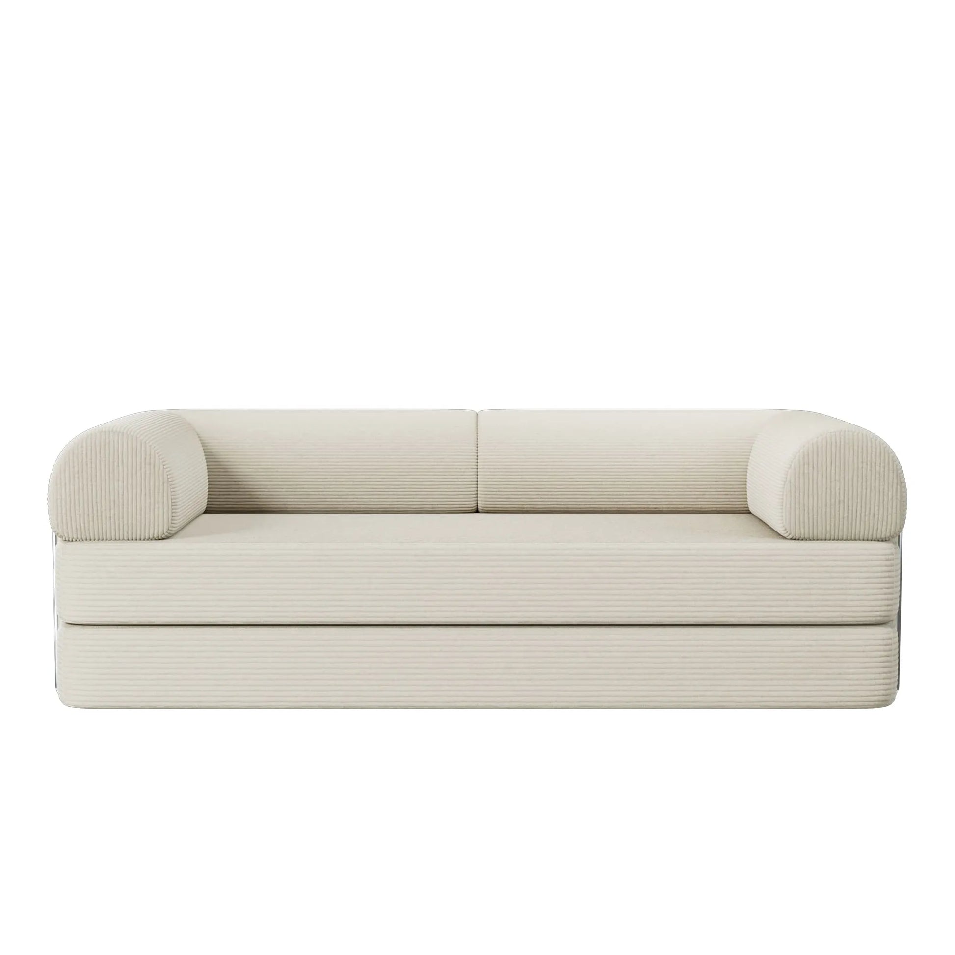 Primyhome Large White convertible foldable sofa bed