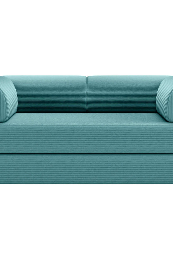 Primyhome mid-size Light Blue convertible foldable sofa bed