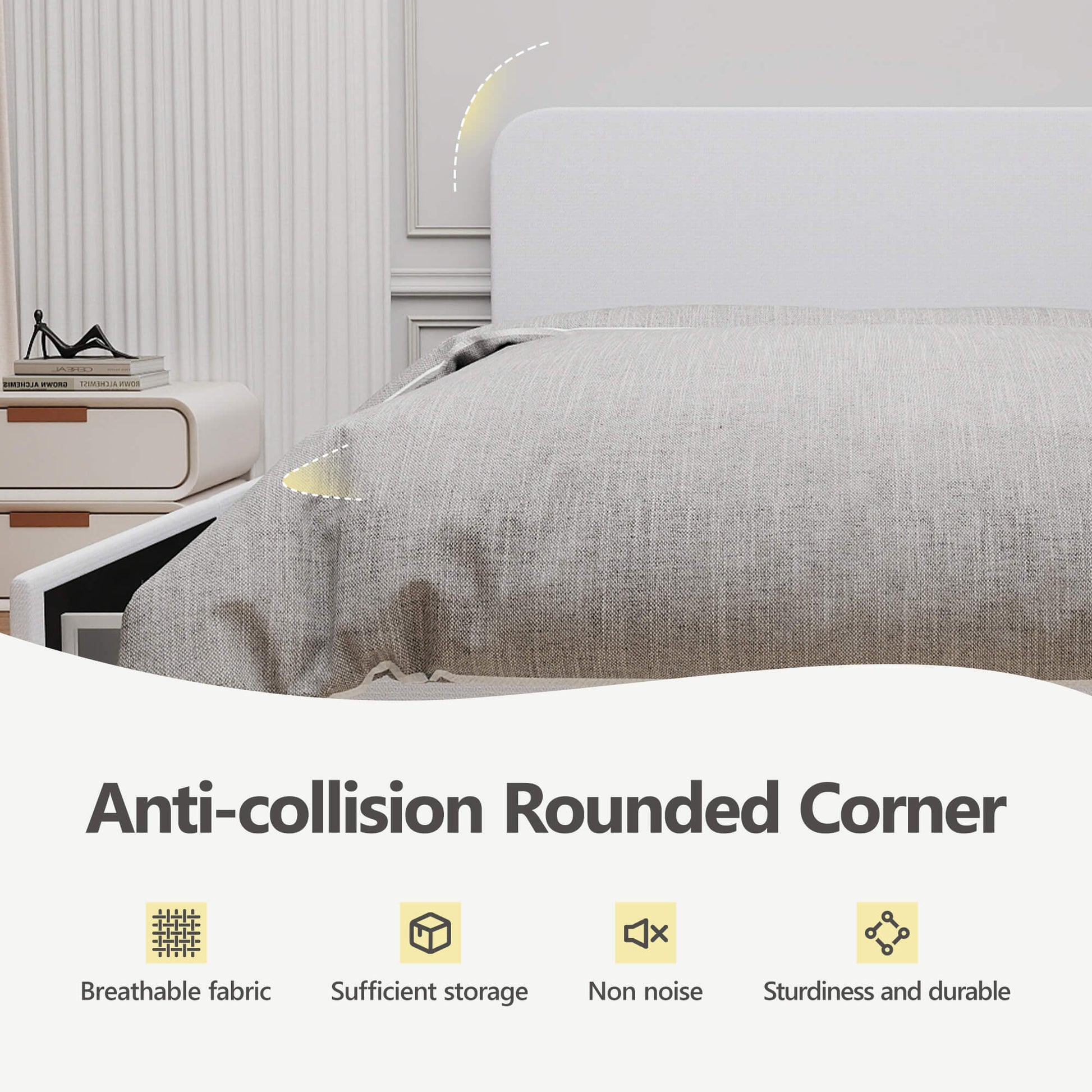 Nuvora Bed with Spacious Storage Drawers