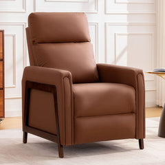 Mid-Century Modern Leather Power Recliner Chair