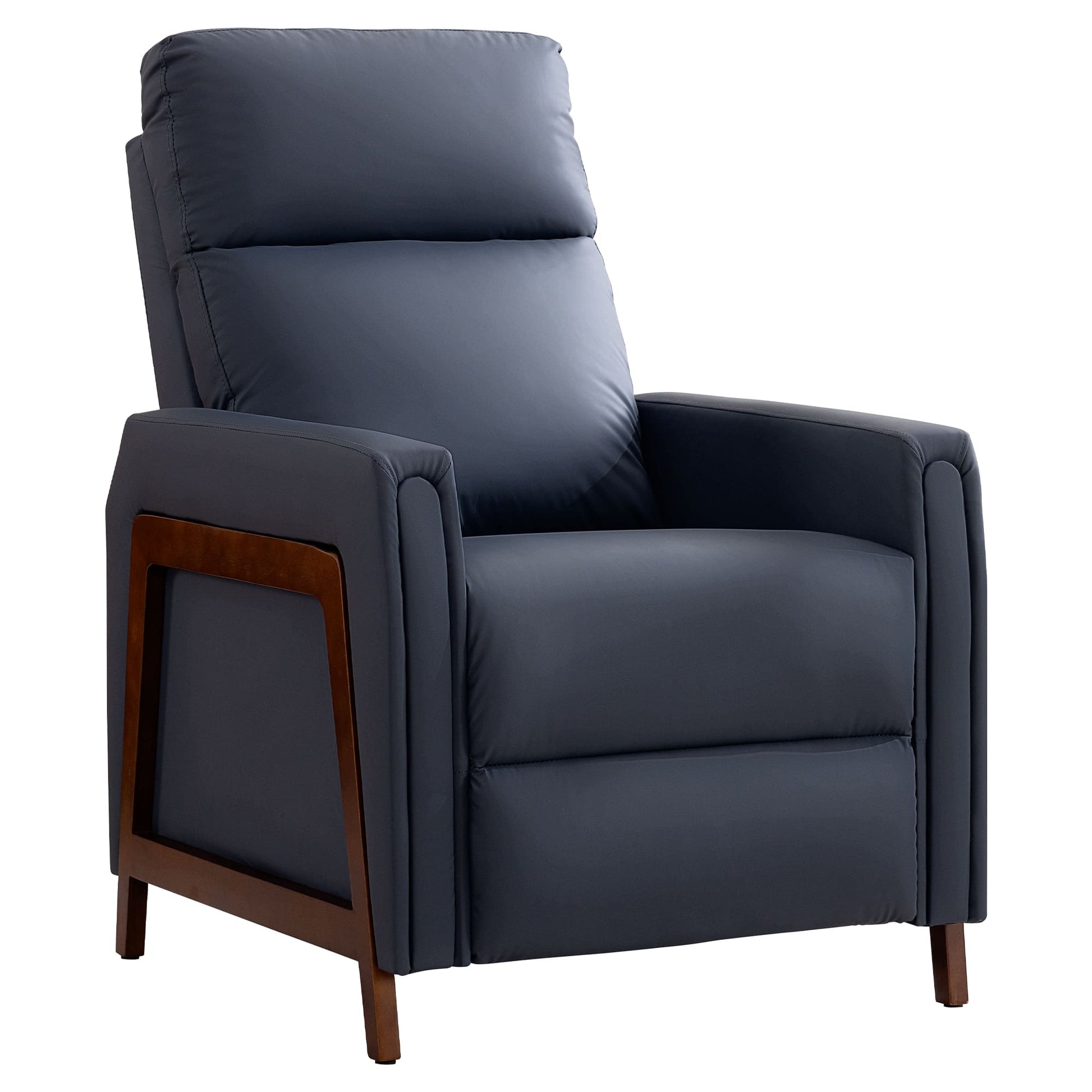 Mid-Century Modern Leather Power Recliner Chair