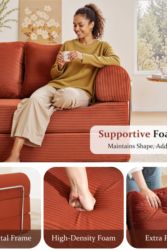 6-in-1 Combination Sponge Floor Sofa with Two Big Pillows