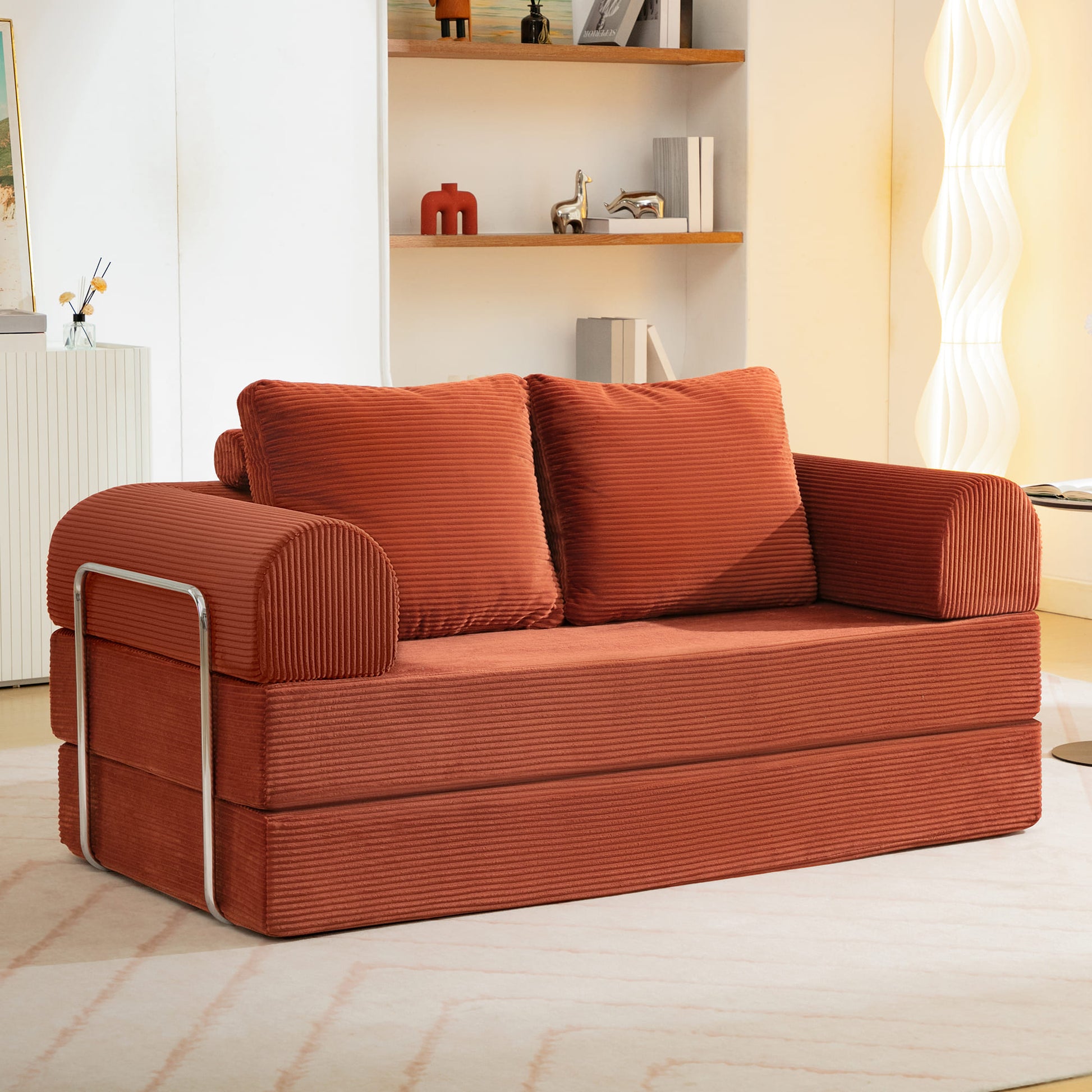 6-in-1 Combination Sponge Floor Sofa with Two Big Pillows