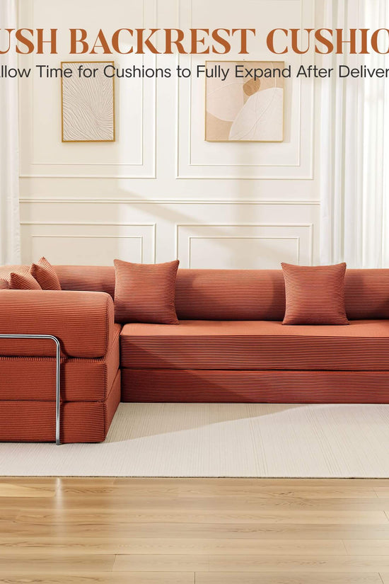 Combination Corner Sofa with High-Rebound Density Sponge